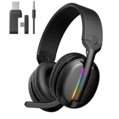 ⭕️新品ヘッドホン　ワイヤレス　7.1chサウンド　軽量　ブラック