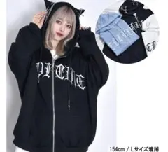 ヴォルカン＆アフロダイティ ネコ耳ロゴZIPパーカーのサムネイル
