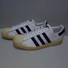 アディダスadidasスーパースターSUPER STAR 80s白紺24.5中古
