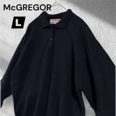 【McGREGORマクレガー】ニットシャツ♦︎ブラック♦︎Ｌ
