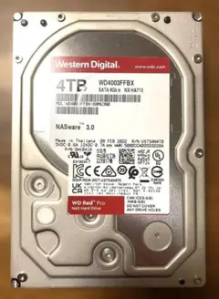 WD Red 4TB WD40EFRX 2枚セット（メ31/32） - メルカリ