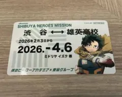 【緑谷出久】僕のヒーローアカデミア　東急線スタンプラリー　定期券風カード