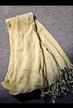 黄色　ラメ　ストール