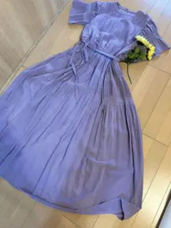 Fabulous Angelaラベンダー ギャザー ワンピース F フリーサイズ