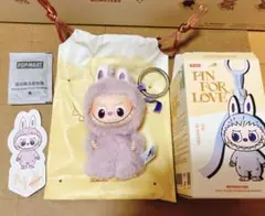 【M】ラブブ PIN FOR LOVE ぬいぐるみペンダント　アルファベット