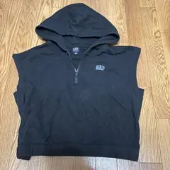 GAP ハーフジップ ノースリーブ パーカー ブラック XLサイズのサムネイル