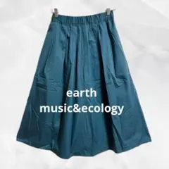 c587 アースミュージック&エコロジー　Aラインフレアスカートポケ付　美ライン