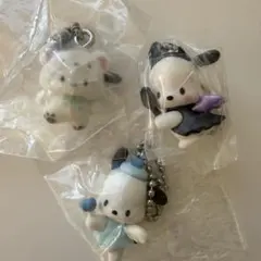 ポチャッコ　めじるしチャーム　マスコットキーホルダー　天使＆悪魔　ふわふわスノー