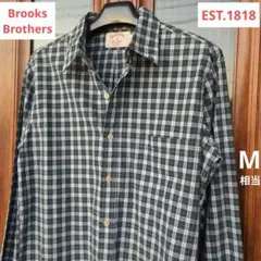 ◎状態良好【Brooks Brothers 】 BD長袖チェックシャツ グリーン
