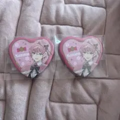 すとぷり さとみ ハート型缶バッジ 2個セット