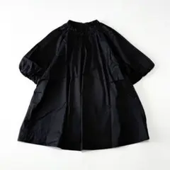 【美品】トゥモローランドコレクション ドットジャガードパフスリーブブラウス 36 美品 トゥモローランドコレクション ドットジャガードパフスリーブ