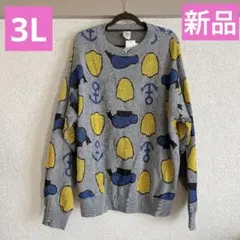 ディズニー ドナルドダック ドナルド ニット セーター　3L ワンピース