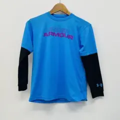 【UNDER ARMOUR】ジュニア用 袖切り替え長袖シャツ YLG