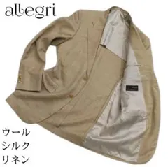 【日本製】アレグリ　カノニコ　ウール×シルク×リネン　テーラードジャケット