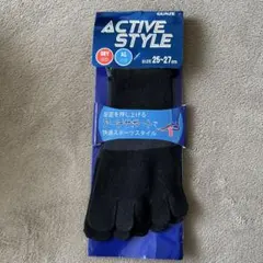 新品未使用　GUNZE ACTIVE STYLE 5本指ソックス 黒