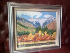 油絵肉筆 風景画 ガラス付き額縁 美術品 - メルカリ
