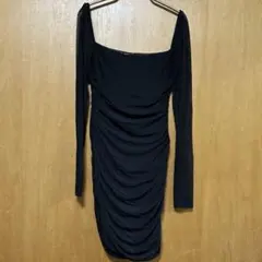 PRINCESS POLLY ブラックミニワンピース【Sサイズ】透け感シースルー