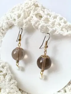372.世界にひとつだけ！青珊瑚(レインボーコーラル)のピアス 希少品 