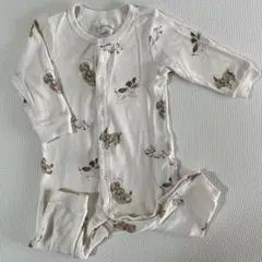 ジェラートピケ ガバーオール アニマル柄 いぬ80-90cm