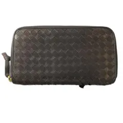 ボッテガヴェネタ イントレチャート 長財布 レザー ブラウン