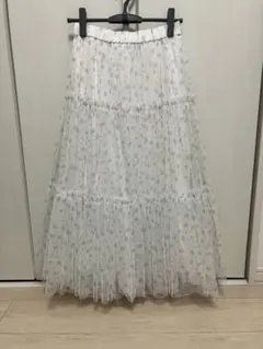 GU 花柄 ティアードスカート M