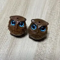 Expo2025 関西万博　スーダンパビリオン フクロウ 置物 2体セット