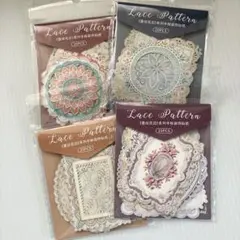 【4】ステッカー シール 紙もの 4種 コラージュ 海外 まとめ売り