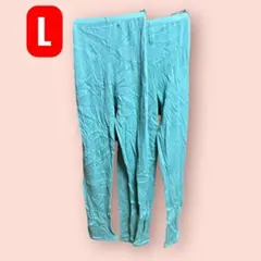 ⭐️新品⭐️ ミントグリーン　タイツ【Ｌ】 ２枚組