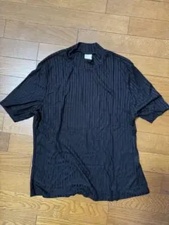 H&M ブラック ストライプ 半袖Tシャツ L