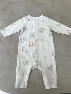 【ジェラートピケ】遊園地と動物柄ロンパース