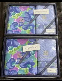 ジバンシー フェイスタオル　ゲストタオル 2個セット　フラワー