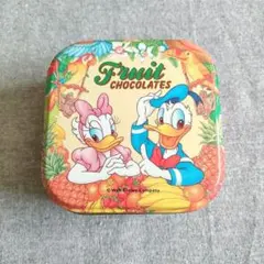 ディズニーランド　ドナルド&デイジー　　チョコレート缶　トロピカル　昭和レトロ