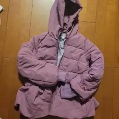 any FAM フード付きダウンコート 140サイズ パープル