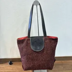 ハンティングワールド ツイード キャンパス×レザー トートバッグ ショルダーのサムネイル
