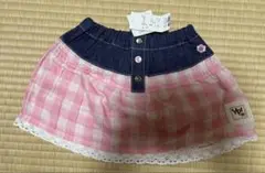 ☆新品タグ付き☆ピンクチェックデニムスカート
