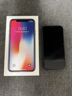 iPhone X スペースグレー　64GB SIMフリー　箱入り