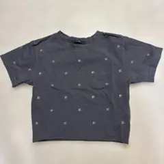 EMODA ラインストーン 半袖Tシャツ チャコールグレー