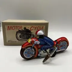 ブリキおもちゃ MOTOR-CYCLE ゼンマイ式ターンアクション 葛飾工事