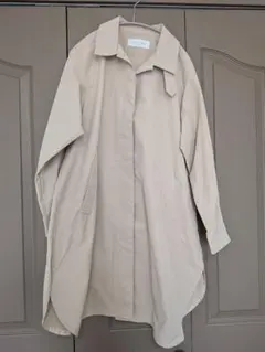ベージュ ロングシャツ トレンチコート