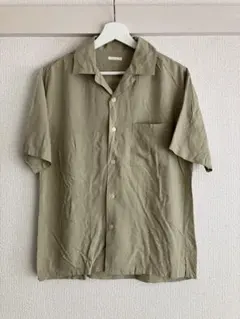 GU ジーユー　半袖シャツ　オープンカラーシャツ ベージュ　S