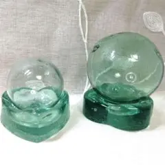 浮き玉 ガラス 大小 2個等 4点セット まとめ売り レトロ