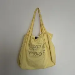 pot and tea lemonade イエローチェック トートバッグ