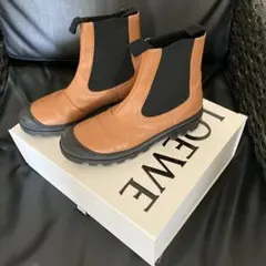 ✨近年モデル✨ロエベ　サイドゴアブーツ　チェルシーブーツ　レザー　イタリア製　茶 ✨近年モデル✨ロエベ サイドゴアブーツ チェルシーブーツ