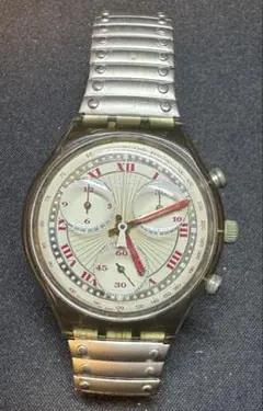 【電池交換済】SWATCH クロノグラフ　PLEASURE DOME