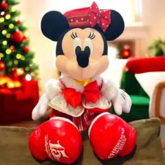ディズニーシー15周年　ディズニークリスマス　ミニーマウス　ぬいぐるみ