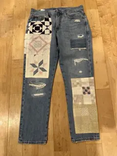 ポロラルフローレン　パッチワークデニムパンツ　26