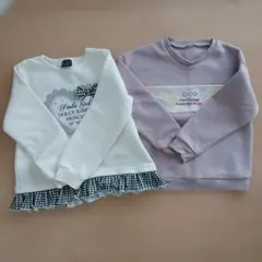 トレーナー　裏起毛　セット　120