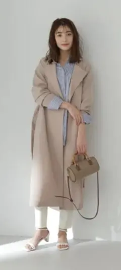 NATURAL BEAUTY BASIC スプリングコート　ベージュ　S