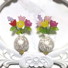 18984…チャーム・彩りフラワー(1pair・2個)￥1,180-