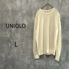 3713【UNIQLO/ユニクロ】エクストラファインメリノクルーネックセーター